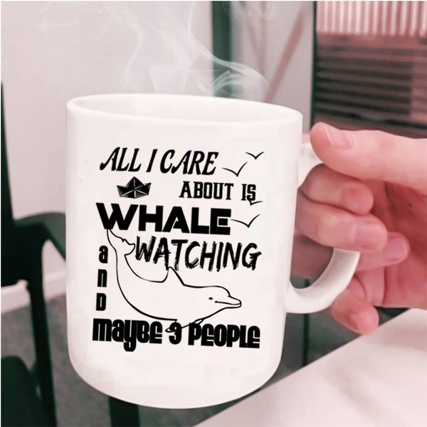Outdoor Activity Coffee Mug, I Love Whale Watching Cup