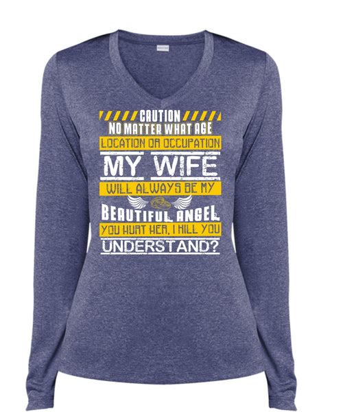 My Wife Will Always Be My Beautiful Angel T Shirt, You Hurt Her T Shirt