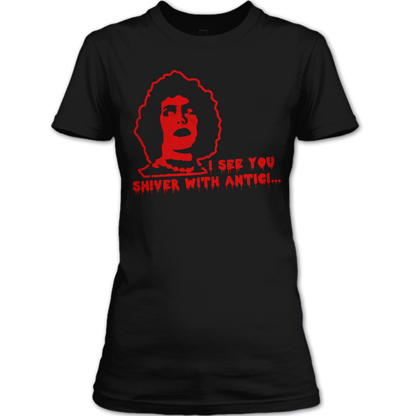 A black t-shirt with the shopify logo