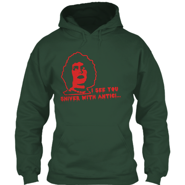 A black t-shirt with the shopify logo