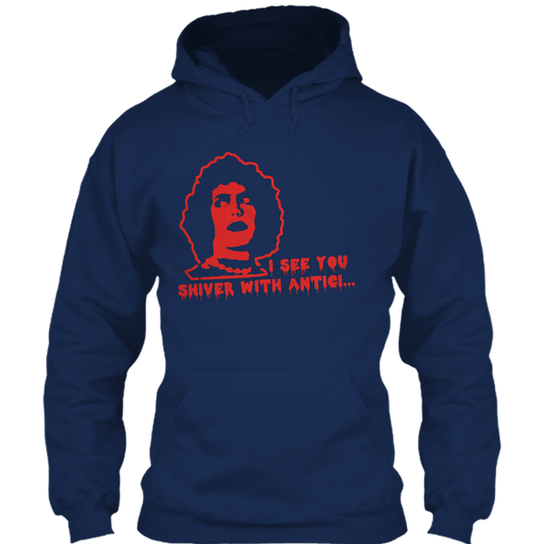 A black t-shirt with the shopify logo