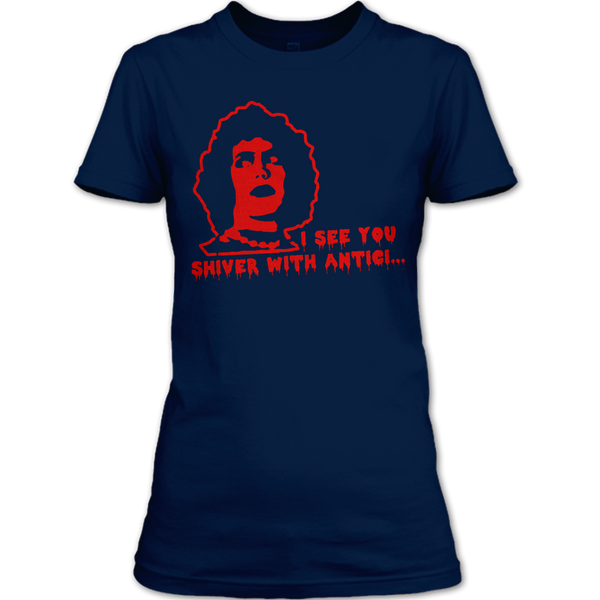 A black t-shirt with the shopify logo