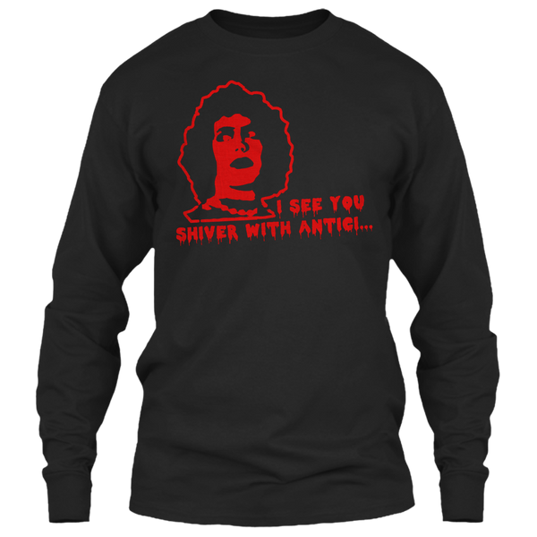 A black t-shirt with the shopify logo