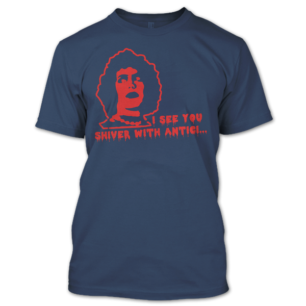 A black t-shirt with the shopify logo