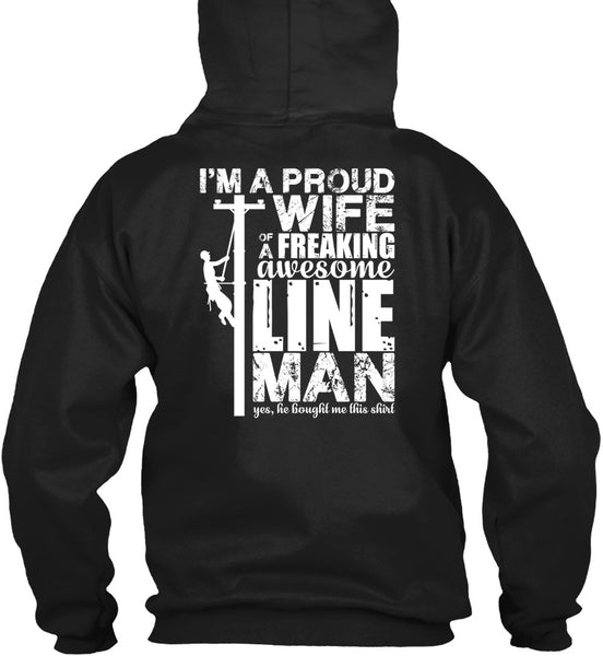I'm A Proud Wife T Shirt, Awesome Lineman T Shirt