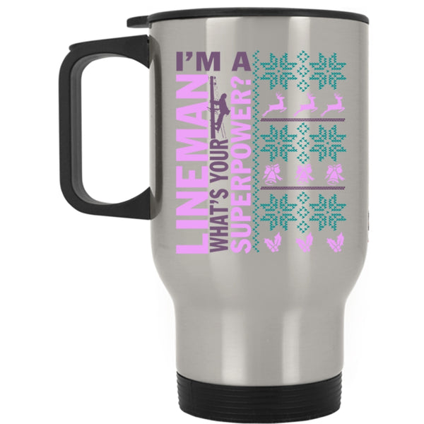 Christmas Gift For Lineman Travel Mug, I'm A Lineman Mug