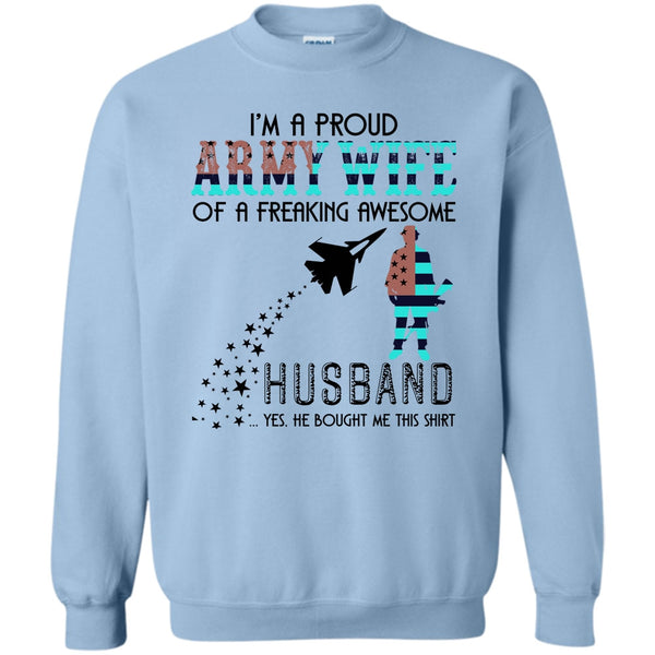 Coolest Army Wife T Shirt, I'm A Proud Army Wife Sweatshirt