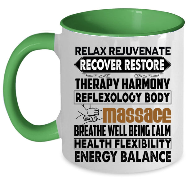 Recover Restore Coffee Mug, Relax Rejuvenate Accent Mug