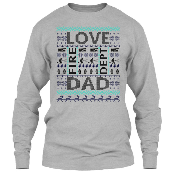 Love Fire Dept Dad T Shirt, Merry Christmas Gift T Shirt