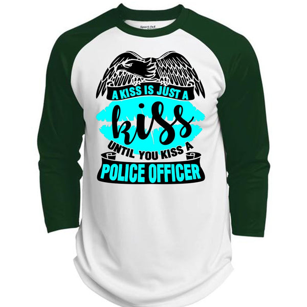 You Kiss A Police Officer T Shirt, I Love Police T Shirt, Awesome T-Shirts  (Polyester Game Baseball Jersey)
