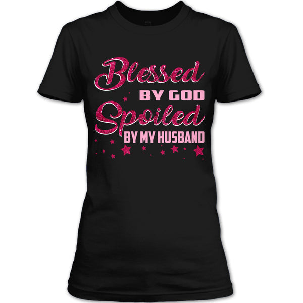 A black t-shirt with the shopify logo