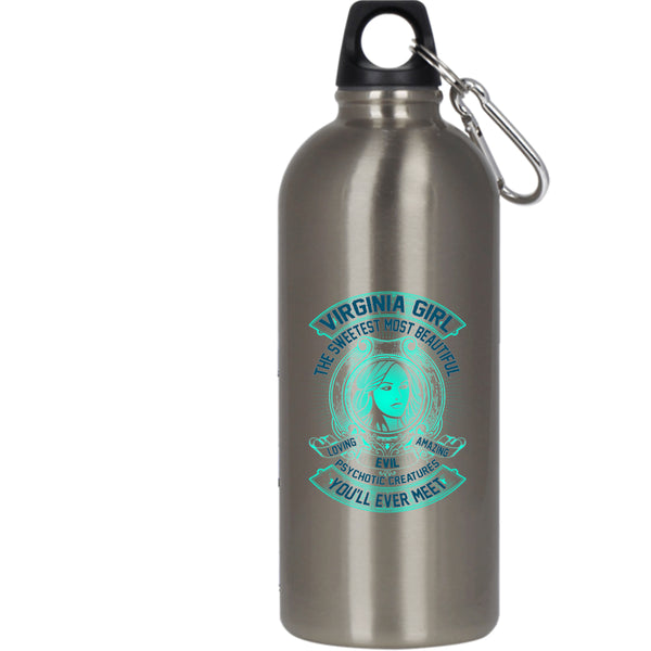 Virginia Girl 20 oz Stainless Steel Bottle,The Sweetest Most Beautiful Loving Girl Outdoor Sports Water Bottle