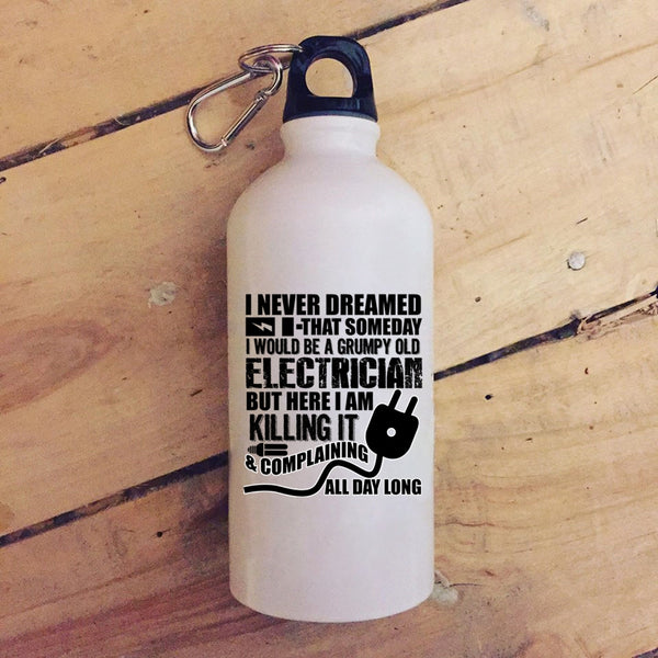 I Would Be A Grumpy Old Electrician 20 oz Stainless Steel Bottle,Grumpy Old Electrician Outdoor Sports Water Bottle