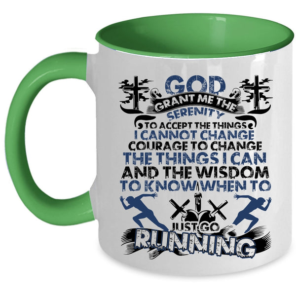 Cool Gift For Runner Coffee Mug, Just Go Running Accent Mug