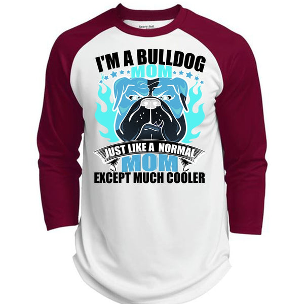 I'm A Bulldog Mom T Shirt, I Love Bulldog T Shirt, Awesome T-Shirts  (Polyester Game Baseball Jersey)
