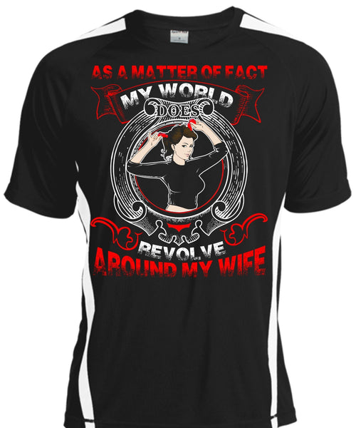 A black t-shirt with the shopify logo