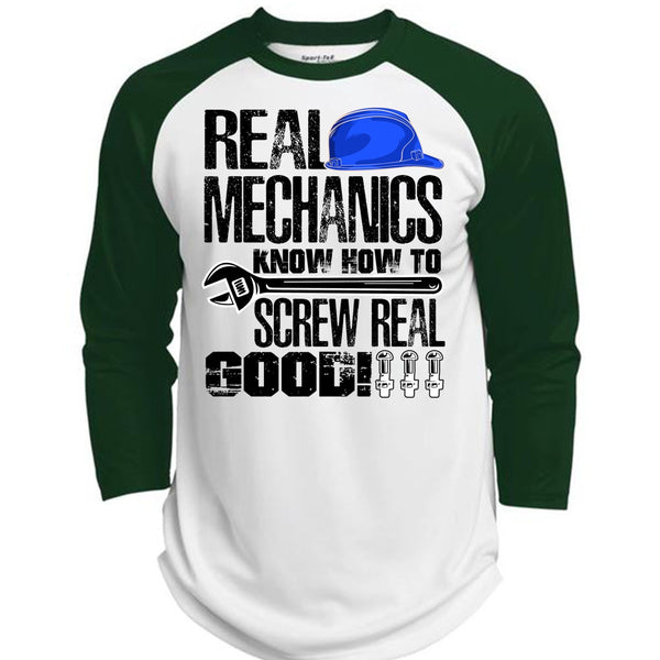 Real Mechanics T Shirt, I Love Mechanic T Shirt, Awesome T-Shirts  (Polyester Game Baseball Jersey)