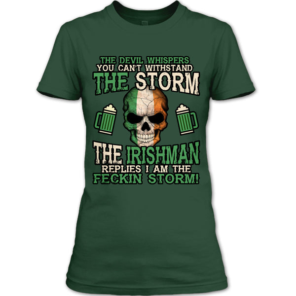 A black t-shirt with the shopify logo