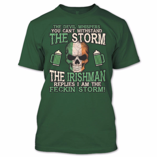 A black t-shirt with the shopify logo