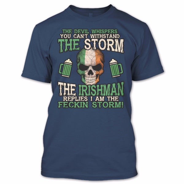 A black t-shirt with the shopify logo