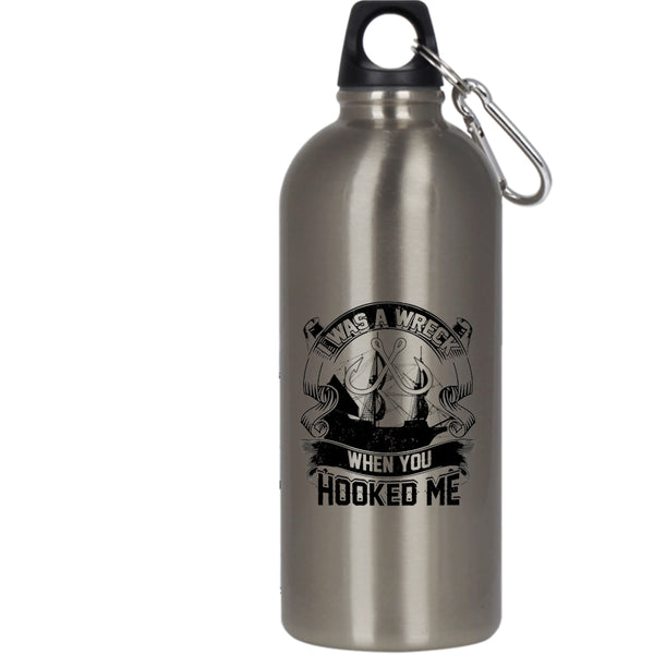 I Was A Wreck 20 oz Stainless Steel Bottle,Funny Gift For Fisher Outdoor Sports Water Bottle