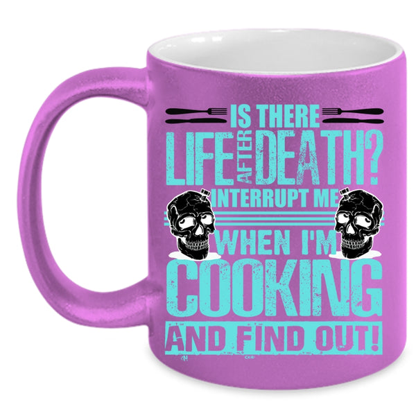 Funny Gift For Chefs Coffee Mug, Don't Interrupt Me When I'm Cooking Accent Mug
