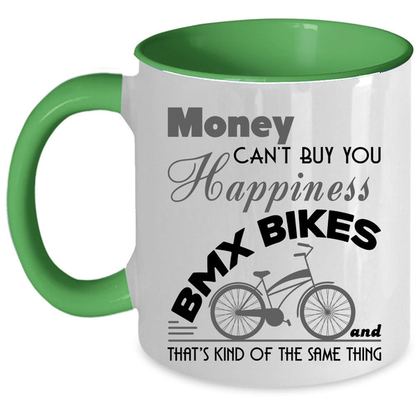 Cool Bikers Coffee Mug, BMX Bikes Make Me Happy Accent Mug