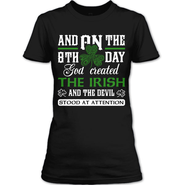 A black t-shirt with the shopify logo