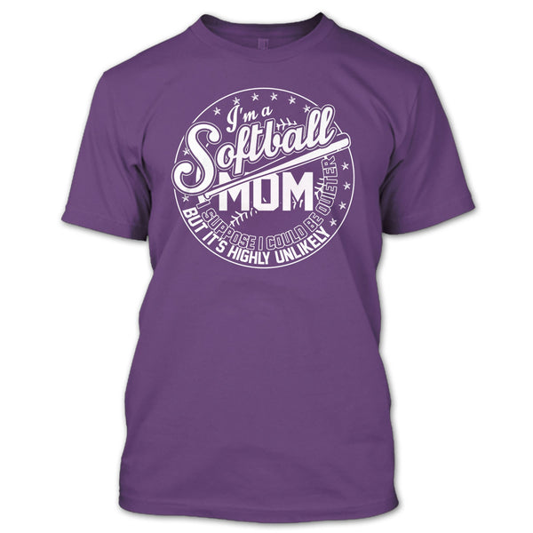 I'm A Softball Mom T Shirt, Coolest Softball Mom T Shirt