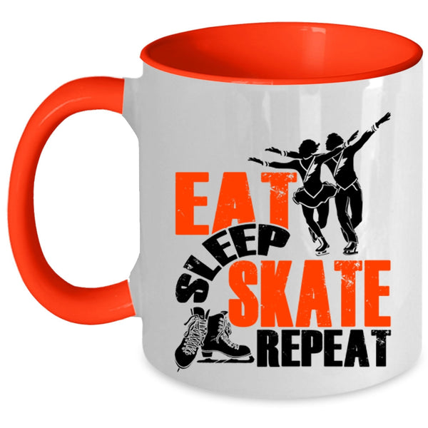 Cool Teacher Coffee Mug, Eat Sleep Skate Repeat Accent Mug