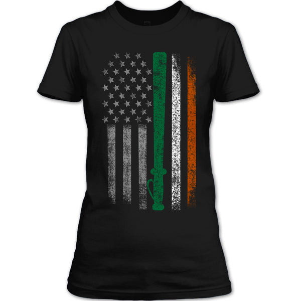 A black t-shirt with the shopify logo