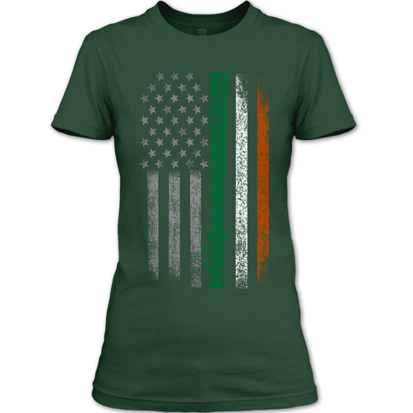 A black t-shirt with the shopify logo