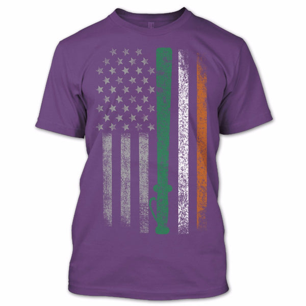 A black t-shirt with the shopify logo