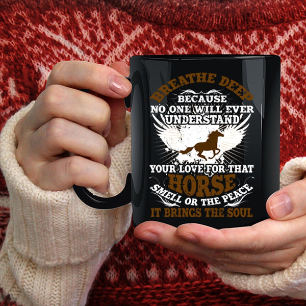 I Love Horses Coffee Mug, Funny Gift For Equestrians Coffee Cup