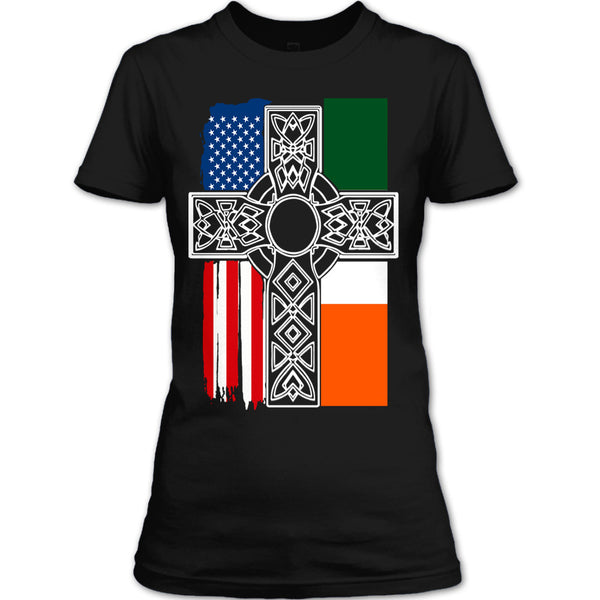 A black t-shirt with the shopify logo