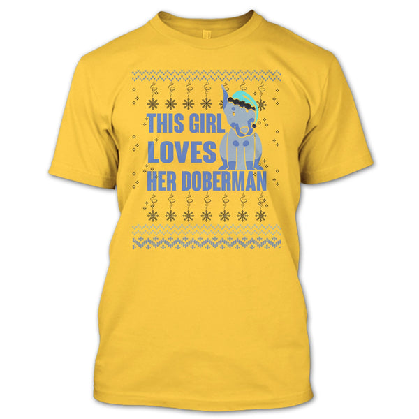 This Girls Loves Her Doberman T Shirt, Coolest Doberman Lover T Shirt