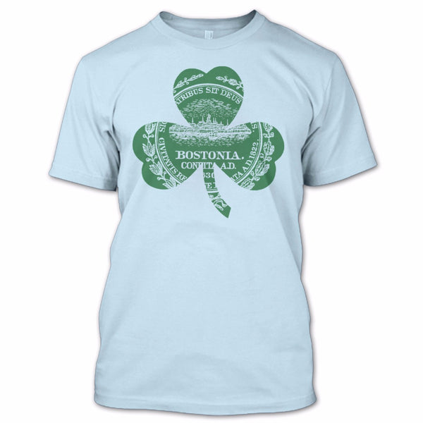 A black t-shirt with the shopify logo