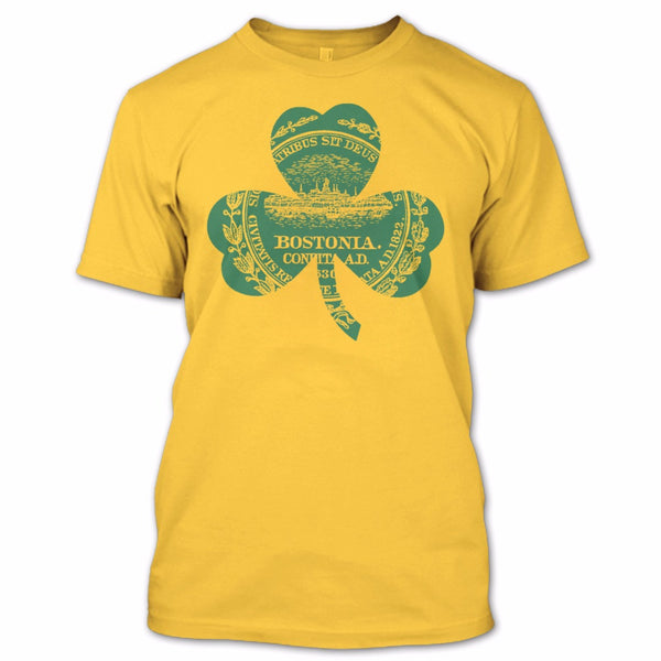 A black t-shirt with the shopify logo