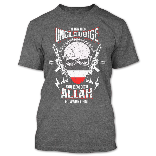 A black t-shirt with the shopify logo