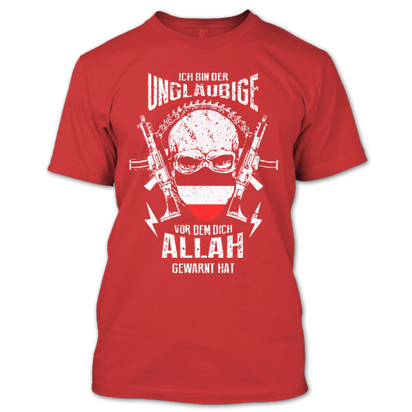 A black t-shirt with the shopify logo