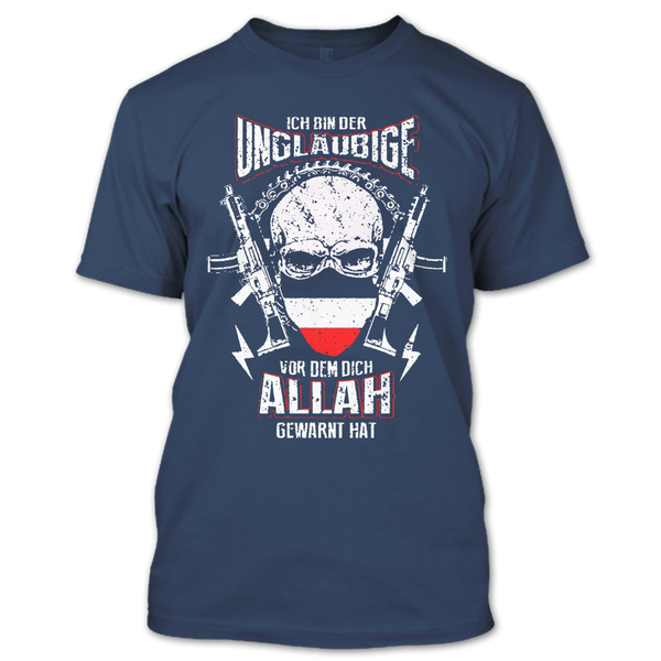 A black t-shirt with the shopify logo