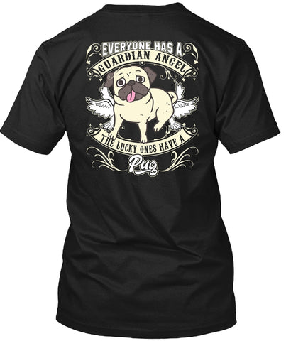 A black t-shirt with the shopify logo