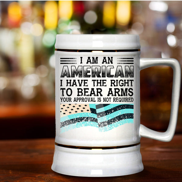 Best Gift For American Beer Stein 22oz, I Am An American Beer Mug