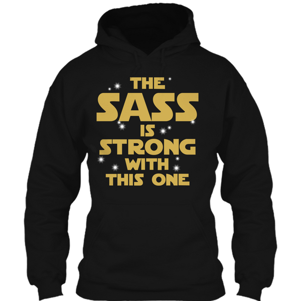 A black t-shirt with the shopify logo