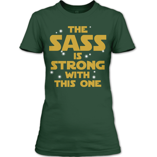 A black t-shirt with the shopify logo