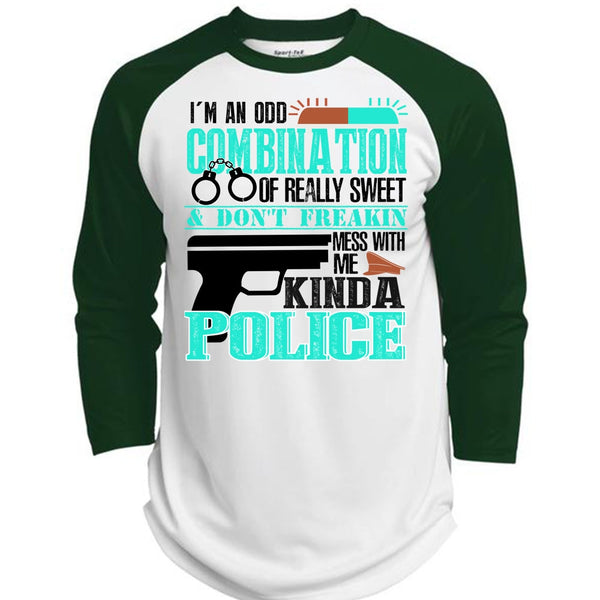 Mess With Me Kinda Police T Shirt, I Love Police T Shirt, Awesome T-Shirts  (Polyester Game Baseball Jersey)
