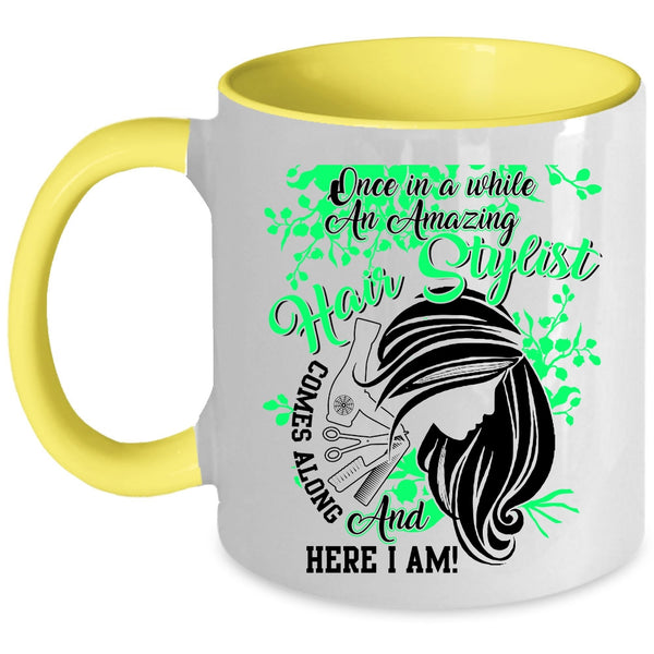Cute Gift For Hairstylist Coffee Mug, Amazing Hair Stylist Accent Mug