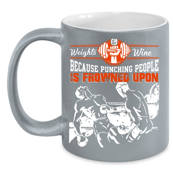 Weights Wine Coffee Mug, Cool Gift For My Son Coffee Cup