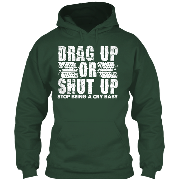 A black t-shirt with the shopify logo