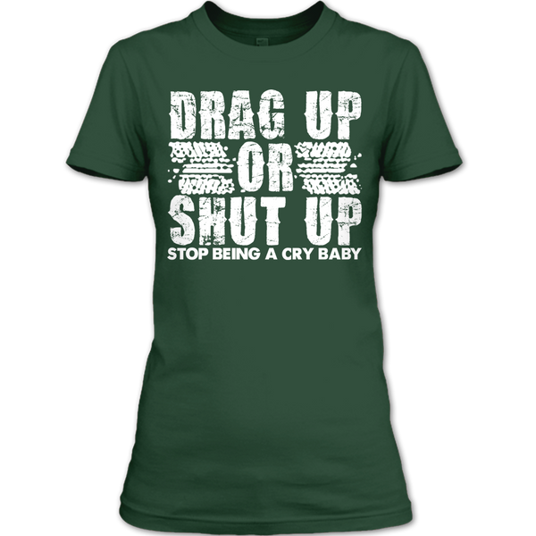 A black t-shirt with the shopify logo